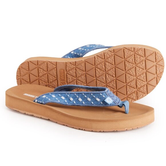 NEW Minnetonka Hedy Flip-Flops For Women Light Blue 168s - Picture 1 of 5
